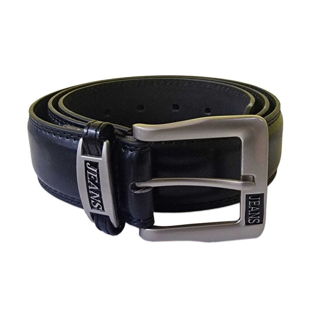 Duke Mens D555 Kenny Bonded Leather Waist Belt / Black